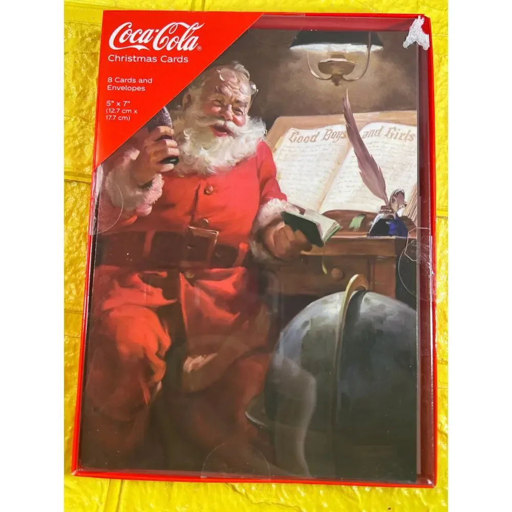 New Coca-Cola Christmas Cards Boxed Set Good Boys Girls